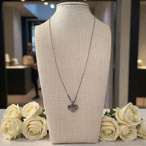 Signed Retired 925 Sterling Silver Silpada “Heart on the Line” Pendant Necklace
